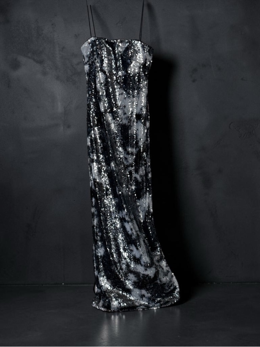 NWT Muse by Marchesa Black Sequin Strapless Gown Formal Evening Dress Glam